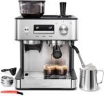 Gevi Espresso Machine with Grinder & Milk Frother, 20 Bar Professional Coffee Maker for Home, Removable Water Tank, Steam Wand, Perfect for Espresso, Cappuccino, Latte - Image 2