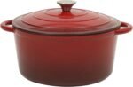 Gibson Home Addlestone 7 Qt Enameled Cast Iron Dutch Oven Pot with Lid – Round, Oven Safe to 500°F, Ideal for Bread Baking & Stews - Gradient Red - Image 2