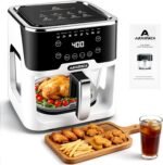 Glass Air Fryer, Portable Air Fryer with 6.5QT Glass Container, Adjustable Temp & Time, Overheat & Power-Off Protection, 8-in-1 Non Toxic AirFryer for Quick Easy Meals - Image 2