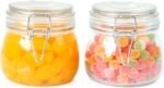 Glass Jar With Airtight Lid 16 Oz (Set Of 2) Wide Mouth Airtight Food Storage Containers Leakproof Canister For Coffee,Sugar,Chocolate Chips,Canning,Candy,Cereal,Spice,Pickle,Cookies,Dried Fruits - Image 2