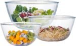 Glass Mixing Bowl Set for Baking 3-Piece Salad Bowl Set (1qt, 2.5qt, 4.2qt), High Brosilicate Large Bowls for Kitchen Prepping Serving and Storage, Microwave Dishwasher Oven Safe - Image 2