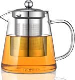 Glass Teapot, Tea Pot with Removable Infusers for Loose Tea, Borosilicate Glass Tea Kettle Tea Maker Stovetop for Party, Camping,Travel (950ML) - Image 2