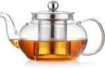 Glass Teapot with Removable Infuser, 20 oz/600ml Glass Tea Pot Small Borosilicate Tea Steeper Kettle with Loose Leaf Tea Strainer For Flower Blooming Tea, ClearTea Maker Pitcher - Image 2