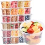 Glotoch 24 Pack 16 oz Deli Containers with Lids, Plastic Food Storage Freezer Storge Soup Containers with Lids - Microwave, Freezer & Dishwasher Safe Eco-Friendly, BPA-Free, Reusable & Stackable - Image 2