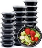Glotoch 50-Pack 16 oz Meal Prep Containers with Airtight Lids - Reusable & Disposable Plastic Food Storage Containers, Leak-Resistant Bento Boxes for Salad, Snacks & Portion Control - Image 2