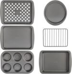 GoodCook Everyday Nonstick Toaster Oven 6pc Set, Gray - Image 2