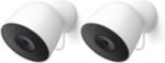 Google Nest Cam Outdoor (Wired, 2nd Gen) - 2 Pack - Security Camera with 2K Video and Gemini, Night Vision, 2-Way Audio - Works with Google Home - 2025 Model - Snow - Image 2