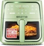 Gourmia 8 Qt Air Fryer, 8 Presets with Digital Display, FryForce 360° Technology, Easy View Window & Interior Light, Dishwasher Safe Basket, Green - Image 2