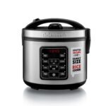 Gourmia Rice Cooker – 5 Qt Capacity, 20 Cup Cooked, 10 Cup Uncooked, Digital Controls, 6 Cooking Presets, Grain Cooker & Steamer, Nonstick Pot, Steam Tray, Delay Timer, Keep Warm, Stainless Steel - Image 2