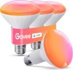 Govee BR30 Smart Light Bulbs, Works with Matter, Alexa and Google Assistant, LED Light Bulb, WiFi RGBWW Color Changing Flood Light Bulbs, Recessed Can Light Bulb, 2.4Ghz only, 850 Lumen, 4 Pack - Image 2