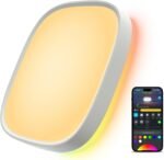 Govee Smart Ceiling Light, RGBIC LED Square Ceiling Light Fixture Works with Matter, 2400LM Flush Mount Light Fixture, DIY Colors, 2700K-6500K Dimmable for Bedroom, Living Room, 12 Inch, 1 Pack - Image 2