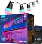 Govee Smart Outdoor String Lights 2, 144ft Outdoor Lights with Dimmable Warm White LED Bulbs, 47 Scene Modes for Patio, Backyard, Balcony, IP65 Waterproof, Works with Alexa, App Control - Image 2