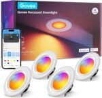 Govee Smart Retrofit Recessed Lighting 6 Inch, Wi-Fi Bluetooth Direct Connect RGBWW Retrofit Can Lights, 65 Scene Modes, Works with Alexa & Google Assistant, 1000 Lumens, 4 Pack - Image 2