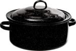 Granite 5 Qt Stockpot, Nonstick Soup Pot With Lid, Speckled Enamel Ware Cookware, Large Stock Pot For Boiling and Cooking, Big Granite Cooking Pot for Stovetop, Campfire, Outdoor Stove - Image 2