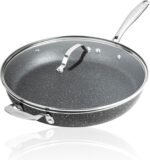 Granitestone 14 Inch Large Frying Pan with Lid, Ceramic Non Stick Frying Pans Skillet, Non Toxic Frying Pans Nonstick for Sauté & Cooking, PFAS & PFOA Free, Oven & Dishwasher Safe - Image 2