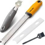 Grater Citrus Orange Lime Lemon Slicer with Channel Knife Stainless steel with non-slip rubber handle 2-pcs multi-tool set - Image 2