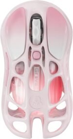 GravaStar Mercury M1 Pro Wireless Gaming Mouse, Lightweight Magnesium Alloy, 26,000 DPI, PAW3395DM Sensor, 5 Programmable Buttons, Support Wired/2.4GHz/BT, Up to 200 Hours Battery Life (Gradient Pink) - Image 2