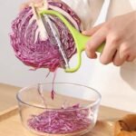 Green Cabbage Shredder, Vegetable Cutter Slicer, Stainless Steel Fruit Vegetable Potato Peeler Graters Kitchen Must Have for Tool, Graters, Peelers and Slicers (18 x 12cm) - Image 2