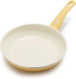 GreenLife Nonstick 8" Frying Pan Skillet, Non-Toxic PFAS-Free Ceramic Nonstick, Dishwasher & Oven Safe, Stay-Cool Handles, Wobble Free, Yellow - Image 2