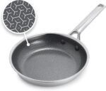 GreenPan Hybrid 8” Nonstick Stainless Steel Frying Pan, APEX Tri-Ply Thermobond PFAS-Free Ceramic Skillet, Induction & All Cooktop Compatible, Oven Temp to 850°F, Dishwasher Safe, Silver - Image 2