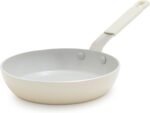 GreenPan x Bobby Flay 8" Nonstick Frying Pan Skillet, PFAS-Free Diamond Ceramic, Induction Suitable, Stay-Cool Silicone Handle, Easy Clean Dishwasher & Oven Safe, Egg & Omelet Pan, Cream - Image 2