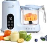 Grownsy Baby Food Maker with Steam Basket, One Step Baby Food Processor Steamer Puree Blender Grinder Mills Machine, Auto Cooking Grinding and Sterili-zing for Healthy Homemade Baby Food, Blue - Image 2