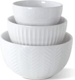 HAPPY KIT Ceramic Mixing Bowls Set, Nesting Bowls Set For Kitchen,Large 5/3/1.5 Quart Bowl Set of 3, Prep Serving Bowl for Baking and Mixing Salad,Oven, Microwave and Dishwasher Safe - Image 2