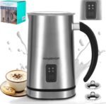 HAUSHOF Milk Frother, 4-in-1 Electric Milk Frother and Steamer, Large Capacity, Hot Chocolate Maker, Automatic Warm and Cold Foam Maker for Coffee, Latte, Macchiato, Cappuccino - Image 2