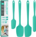 HAUSHOF Silicone Spatula Set of 4, Food Grade Silicone Spatula for Cooking, Baking, Mixing - Spatulas for Kitchen Use, One-Piece Seamless Design, 600°F High Temperature Resistant, Dishwasher Safe - Image 2
