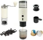 HAWOK Portable Espresso Coffee Machine & Manual Coffee Grinder Set, 80ml Water Tank, for Camping, Hiking, RV, Office, Home & Car - Image 2