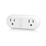 HBN Smart Plug 15A, WiFi&Bluetooth Outlet Extender Dual Socket Plugs Works with Alexa, Google Home Assistant, Remote Control with Timer Function, No Hub Required, ETL Certified, 2.4G WiFi Only - Image 2