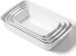 HOMBENE Baking Dish Set for 4, Ceramic Bakeware Sets with Handles, Casserole Dishes for Oven, Kitchen Decor, Microwave Oven Safe (1.2QT/2QT/3QT/4.2QT) - Image 2