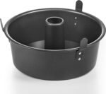 HONGBAKE Angel Food Cake Pan with Removable Bottom, 10 Inch Tube Pan, Nonstick Pound Cake Pans for Baking, Chiffon Cake Mold, 16-Cup, Heavy Duty - Dark Grey - Image 2
