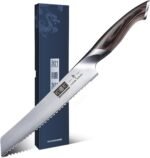HOSHANHO Bread Knife 8 inch, Japanese High Carbon Stainless Steel Serrated Bread Knife, Professional Bread Cutting Knife for Homemade Bread - Image 2