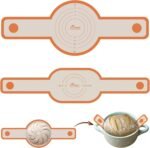 HOTEC Silicone Bread Sling for Dutch Oven - 2 Pack Non-Stick Baking Mat with Long Handle Easy to Transfer Sourdough Bread, Reusable Heat Resistant to 500°F/260°C Dutch Oven Liners Baking Supplies - Image 2
