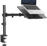HUANUO Laptop Desk Mount - 17' to 32' Monitor Arm, Ventilated Tray, Fully Adjustable with Tilt, Swivel & Rotation, Holds up to 22 lbs - Image 2