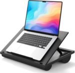 HUANUO Laptop Desk, Portable Laptop Stand Fits Up to 15.6 Inch Laptops, Adjustable with 8 Angles Lap Desks for Adults - Dual Cushion Desk for Sofa, Bed, Car or Work Table - Image 2