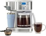 Hamilton Beach 2-Way Programmable Coffee Maker, 12 Cup Glass Carafe And Single Serve Coffee Maker, White with Stainless Steel Accents, 49933 - Image 2