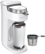 Hamilton Beach 47621 The Scoop Single Serve Coffee Maker & Fast Grounds Brewer for 8-14oz. Cups, Brews in Minutes, Next Gen, White - Image 2