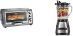 Hamilton Beach Air Fryer Countertop Toaster Oven, Stainless Steel & Power Elite Wave Action Blender, Stainless Steel Ice Sabre-Blades, Black (58148A) - Image 2