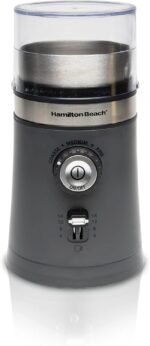 Hamilton Beach Electric Coffee Grinder for Beans, Spices and More, with Multiple Grind Settings for up to 14 Cups, Removable Stainless Steel Chamber, Grey (80396C), 10 oz - Image 2