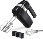Hamilton Beach Electric Hand Mixer, 6 Speeds + Stir Button, 300 Watts of Peak Power for Powerful Mixing, Includes Whisk and Storage Clip, Black (62628) - Image 2