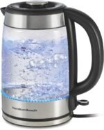Hamilton Beach Electric Tea Kettle, Water Boiler & Heater, 1.8 Liter, Cordless Serving, 1500 Watts for Fast Boiling, Auto-Shutoff and Boil-Dry Protection, Easy-View Glass (40853C) - Image 2