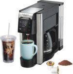 Hamilton Beach FlexBrew Advanced 5-in-1 Programmable 12 Cup Drip and Single Serve Hot & Iced Coffee Maker with Movable 60 oz. Water Reservoir, Use Pod Packs and Grounds, Fast Brewing, Black (49924) - Image 2