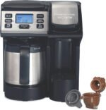 Hamilton Beach FlexBrew Trio 2-Way Coffee Maker, Compatible with K-Cup Pods or Grounds, Combo, Single Serve & Full 12c Thermal Pot, Black and Stainless – Fast Brewing - Image 2