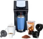 Hamilton Beach Gen 4 FlexBrew Single-Serve Hot & Iced Coffee Maker with Removable Reservoir, Compatible with Pod Packs and Grounds, 50 oz, 4 Fast Brewing Options, Black - Image 2