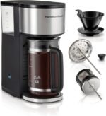 Hamilton Beach Home Barista 7-in-1 Small Coffee Maker with Seven Ways to Brew, 6 Cup Carafe, Drip, Single Serve, French Press, Pour Over, Cold Brew, Easy-Fill Reservoir, Black (46251) - Image 2