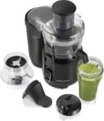 Hamilton Beach Juice & Blend 2-in-1 Juicer Machine and 20 oz. Blender, Big Mouth Large 3” Feed Chute for Whole Fruits and Vegetables, Easy to Clean, Centrifugal Extractor, 800W Motor, Black (67970) - Image 2