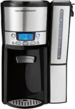 Hamilton Beach One Press Programmable Dispensing 12 Cup Coffee Maker with Internal Coffee Pot, Stays Warm and Fresh for Hours, 60 oz. Removable Reservoir, Black & Stainless Steel (47950) - Image 2