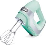 Hamilton Beach Professional 5-Speed Electric Hand Mixer with Snap-On Storage Case, QuickBurst, Stainless Steel Twisted Wire Beaters and Whisk, Mint (62658) - Image 2